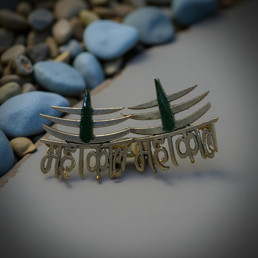 Boho Spiritual earring stud.Oxidized Shiva Symbol Jewelry – Ethnic Spiritual Statement