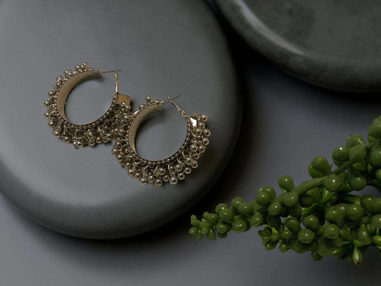 Oxidized Hoop Earrings: Lightweight Handmade Indian Jewelry