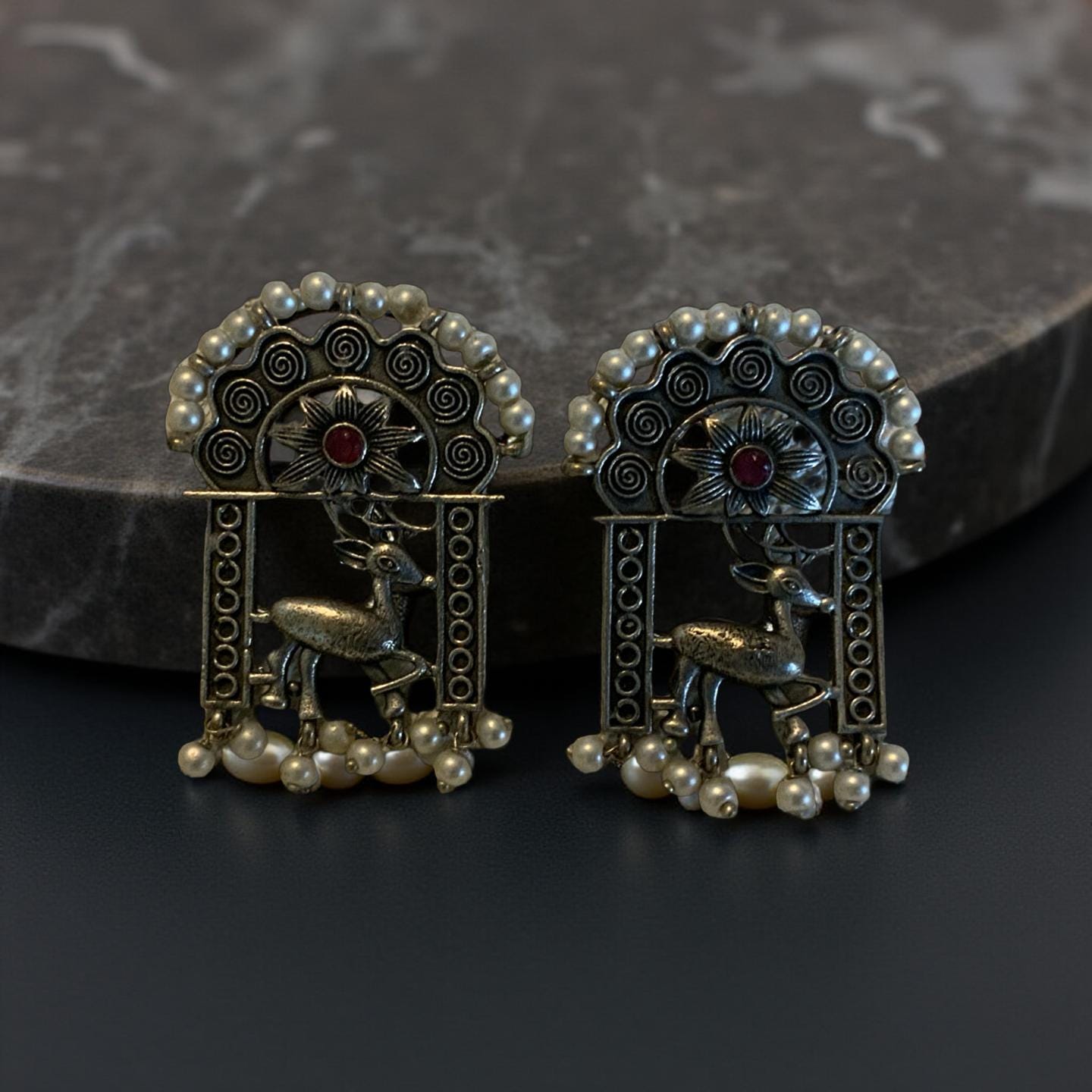 Handmade lightweight oxidized earring — crafted by Indian artisans, made to layer and turn heads.