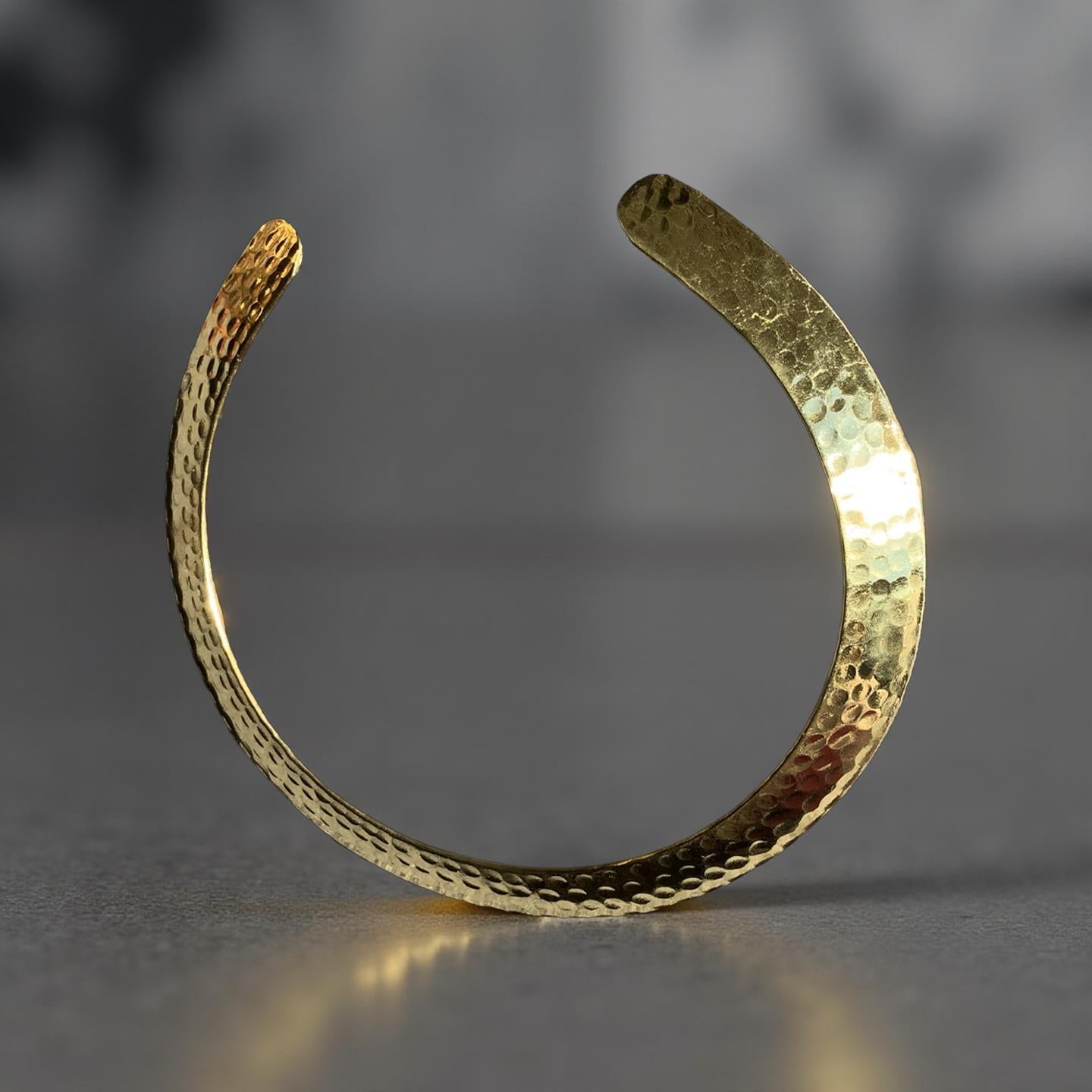 Hammered Gold Hasli Choker | Handmade Tribal Torque Necklace