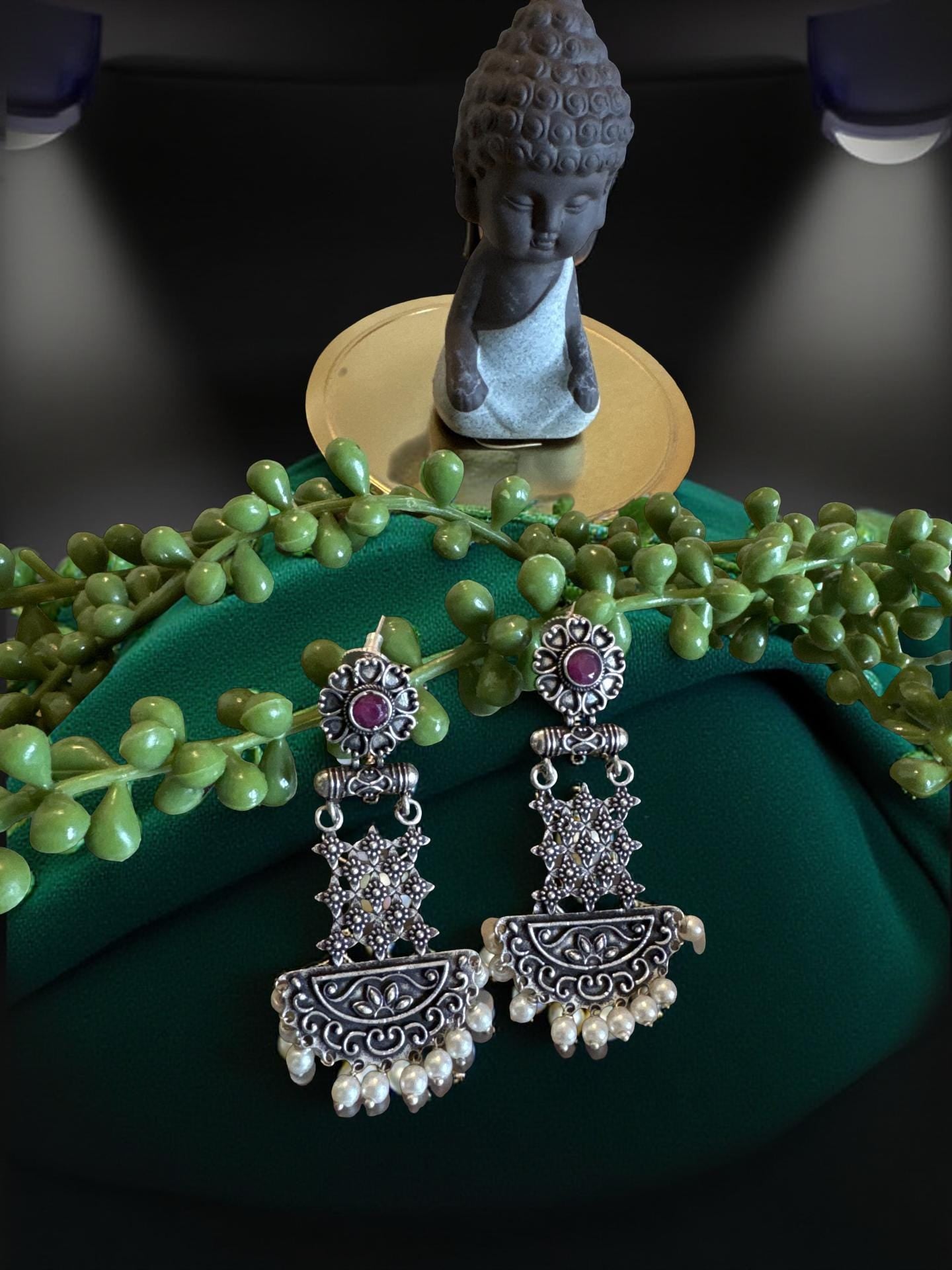 Handmade lightweight oxidized  earring — crafted by Indian artisans, made to layer and turn heads.