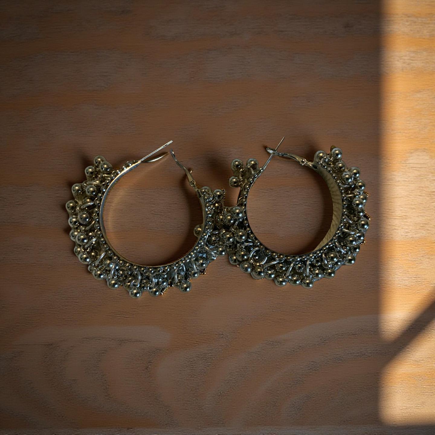Oxidized Hoop Earrings: Lightweight Handmade Indian Jewelry