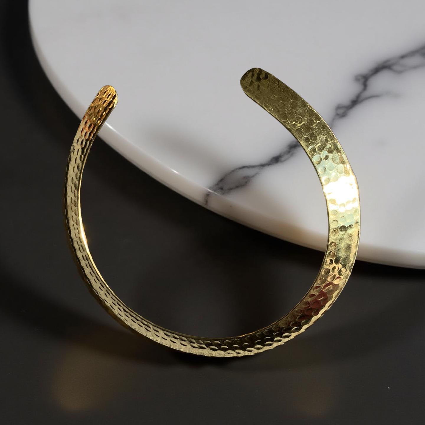 Hammered Gold Hasli Choker | Handmade Tribal Torque Necklace