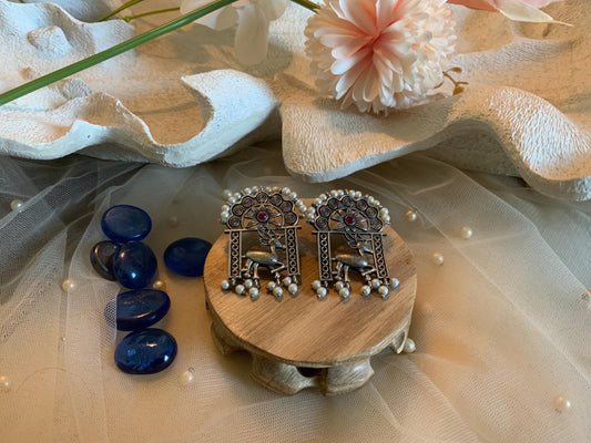 Handmade lightweight oxidized  earring — crafted by Indian artisans, made to layer and turn heads.