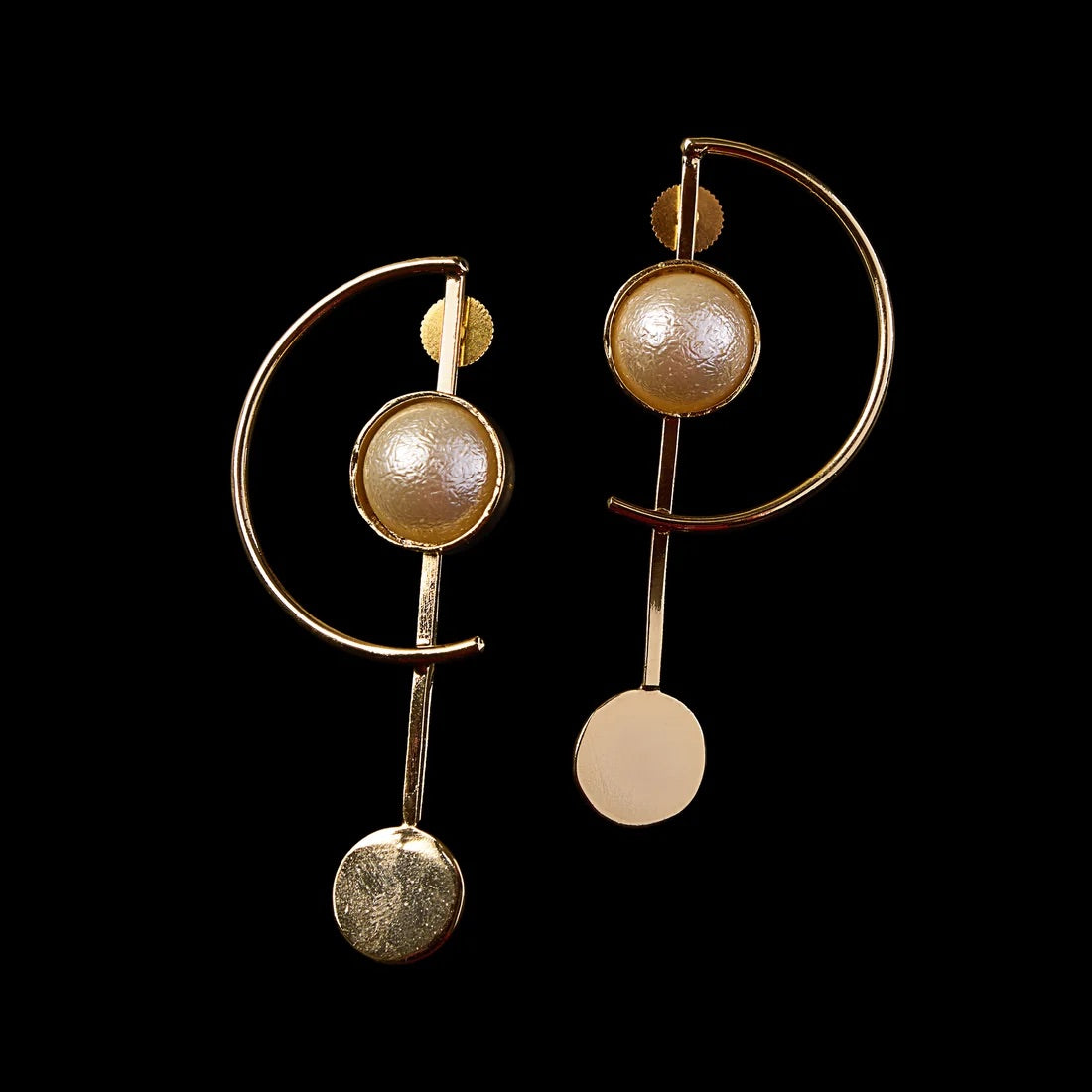 D Pearl Studs Earrings