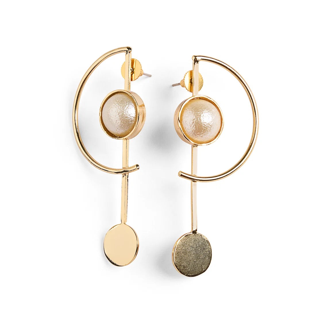 D Pearl Studs Earrings
