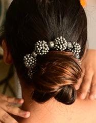 Handmade cuff bracelet|Oxidized Bracelets | Gajra-Hair Accessories|Black metal| Diwali-Navrarti Jewelery