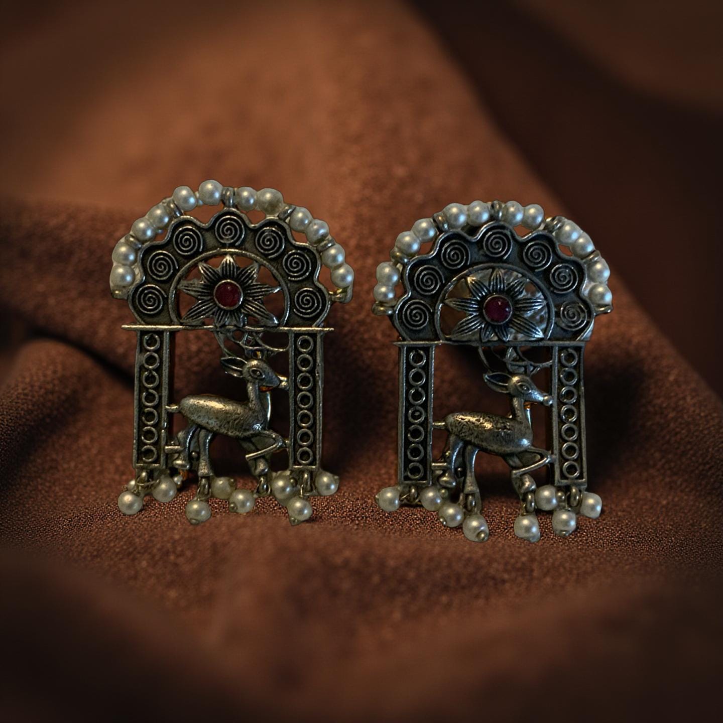 Handmade lightweight oxidized  earring — crafted by Indian artisans, made to layer and turn heads.